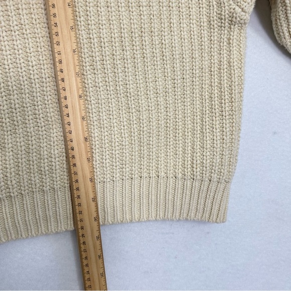 Free People Ivory Knit Sweater Size Small Oversized Crop - Picture 6 of 10